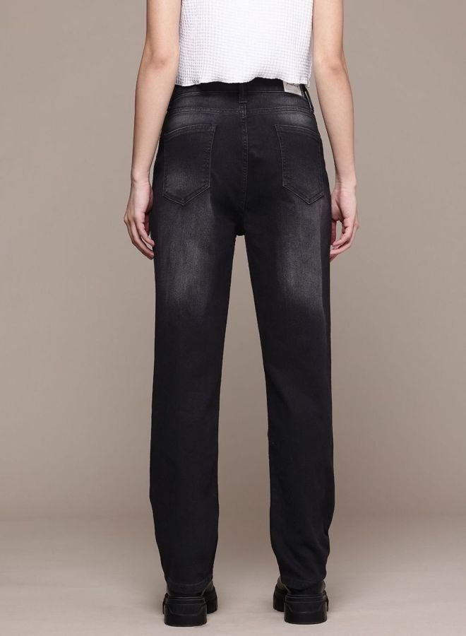 Freehand Women Straight Fit Solid Mid Rise Jeans - Image 3