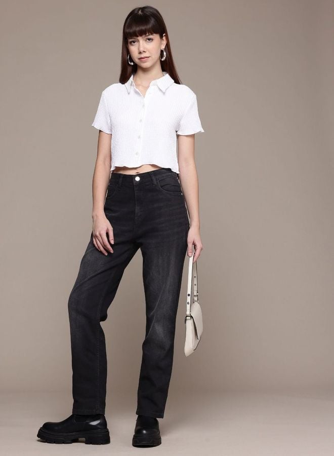 Freehand Women Straight Fit Solid Mid Rise Jeans - Image 5