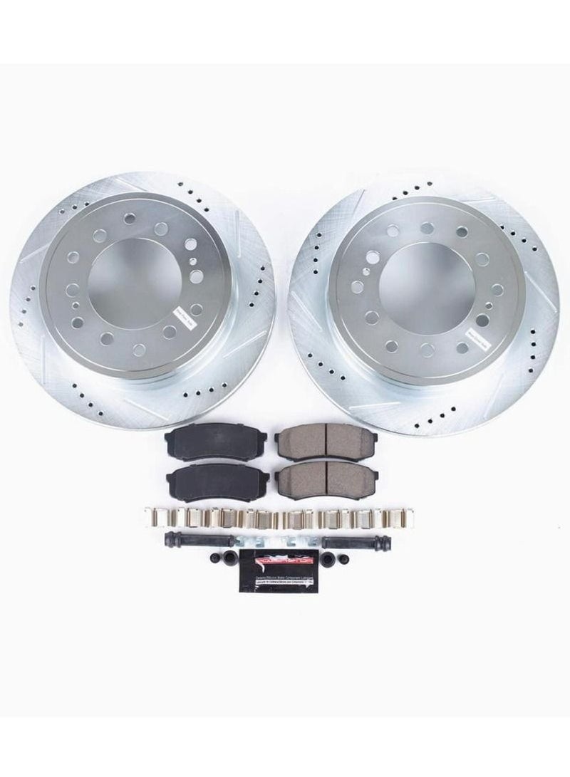 باور ستيب مجموعة فرامل الخلفية من باور ستوب مع دوارات  وسادات فرامل من السيراميك  Toyota FJ Cruiser 2007 - 2009 - Image 1