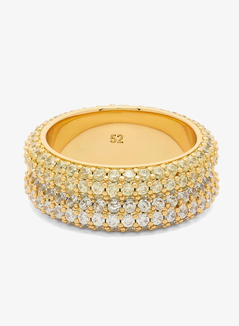 GUESS Essenza Pave Double Ring - Image 1