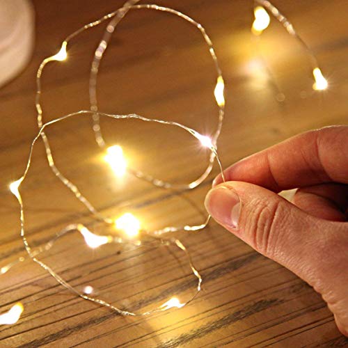 AtneP 3M 30LEDs USB Sliver String Copper LED Lights Warm White Decorative Fairy Lights (Pack of 2) - Image 1