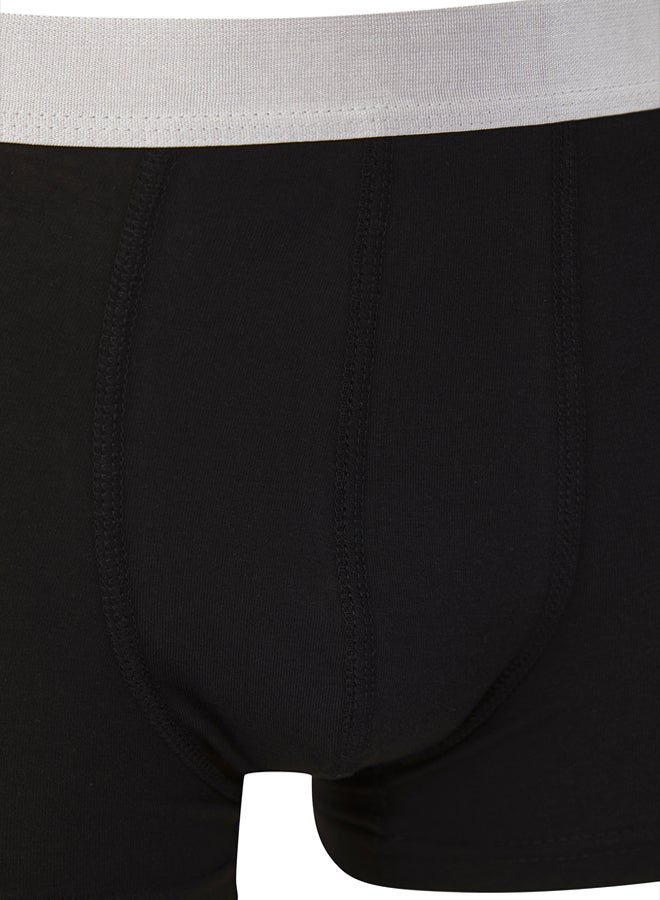 trendyol Black 3-Pack with Silver Rubber Detail Cotton Boxers - Image 2