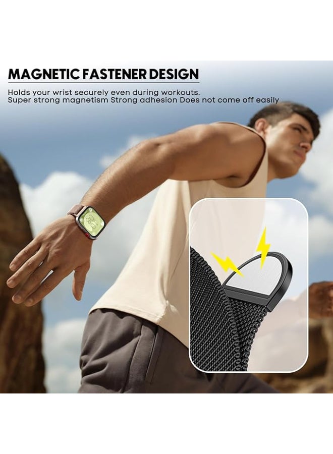 Strap Compatible with Huawei Watch Fit 3\4\4pro , Adjustable Stainless Steel Magnetic Metal Watch Strap for Huawei Watch Fit 3\4\4pro - Image 4