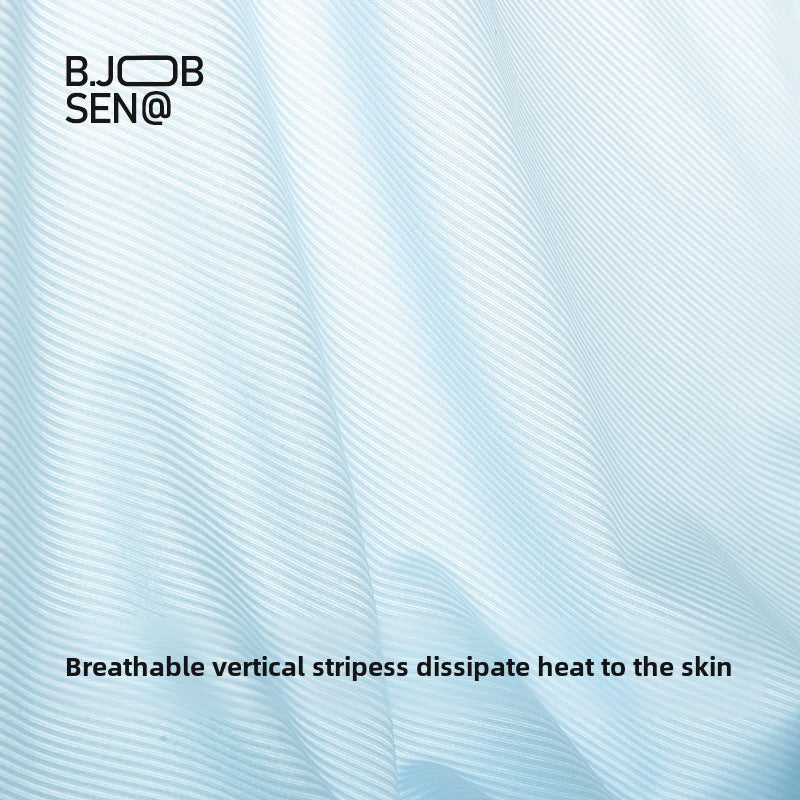 Mens Ice Silk Boxer Briefs Breathable Antimicrobial sky blue  - Image 5