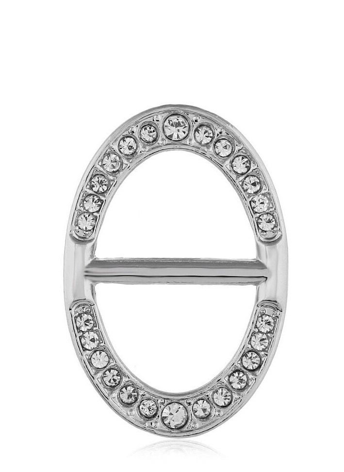 RARELY - 3Set Rhinestone Metallic Scarf Buckle Ring Holder - Image 1