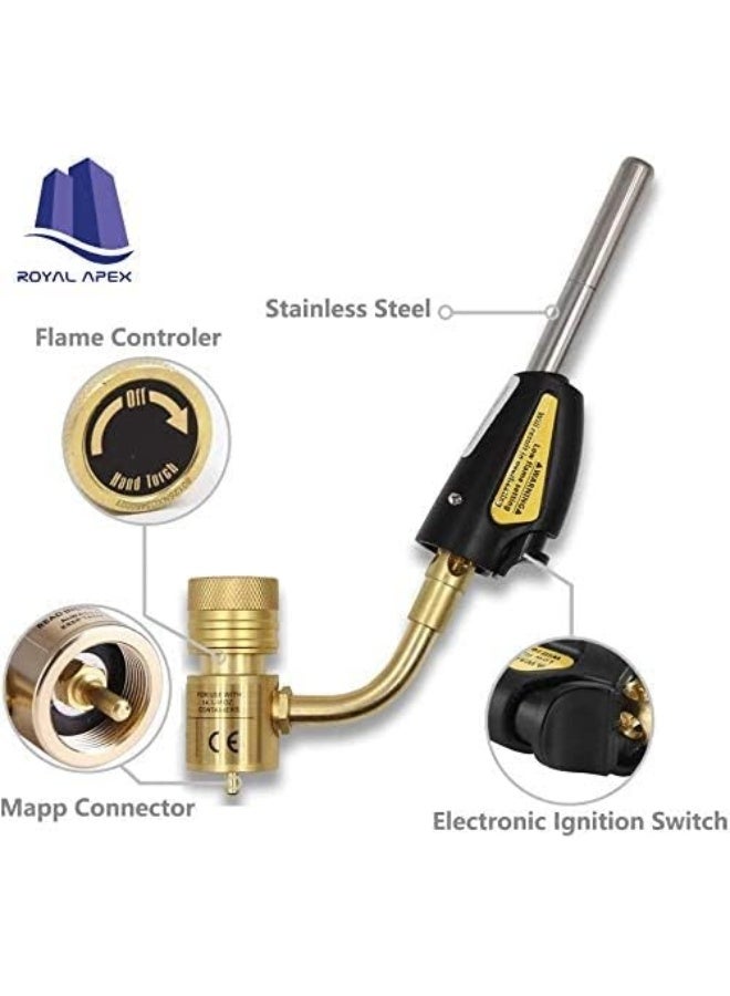 Royal Apex Hand Torch Tips Torch Swirl Map-Pro/Lpg Self Lighting Gas Self Ignition Turbo Torch Regulator Brazing Soldering And Welding Plumbing Gun - Image 2