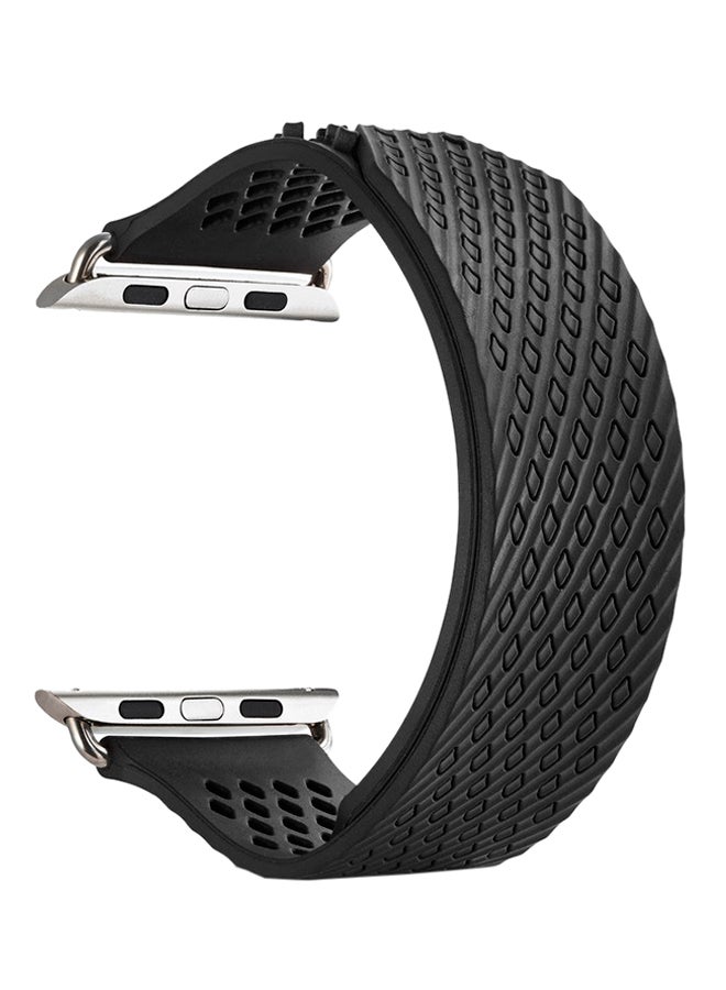 ISank Milanese Loop Replacement Strap For Apple Watch Series 3/2/1 Black - Image 1