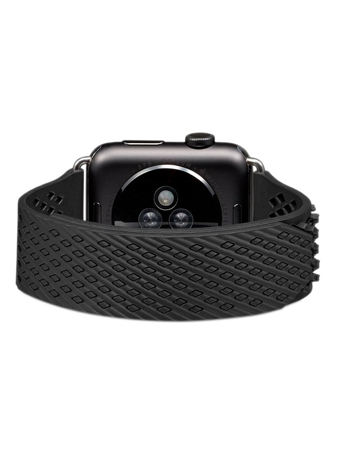 ISank Milanese Loop Replacement Strap For Apple Watch Series 3/2/1 Black - Image 4