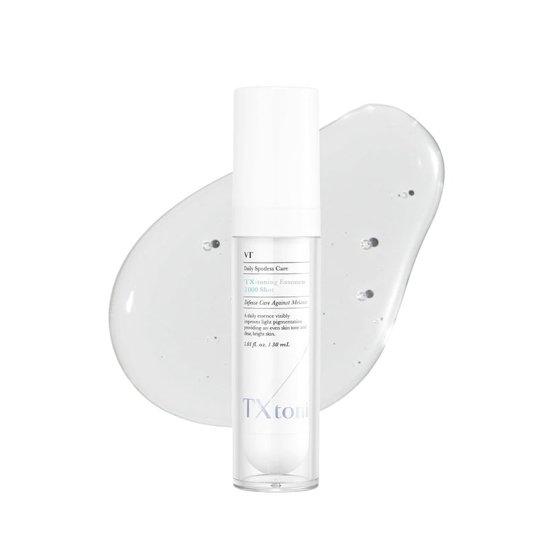 VT COSMETICS VT COSMETICS TX Toning Essence 1000 Shot Tranexamic Acid Serum with Niacinamide Glutathione for Radiant Glass Skin Face Dark Spots Sensitive Skin Care Korean Skincare FragranceFree