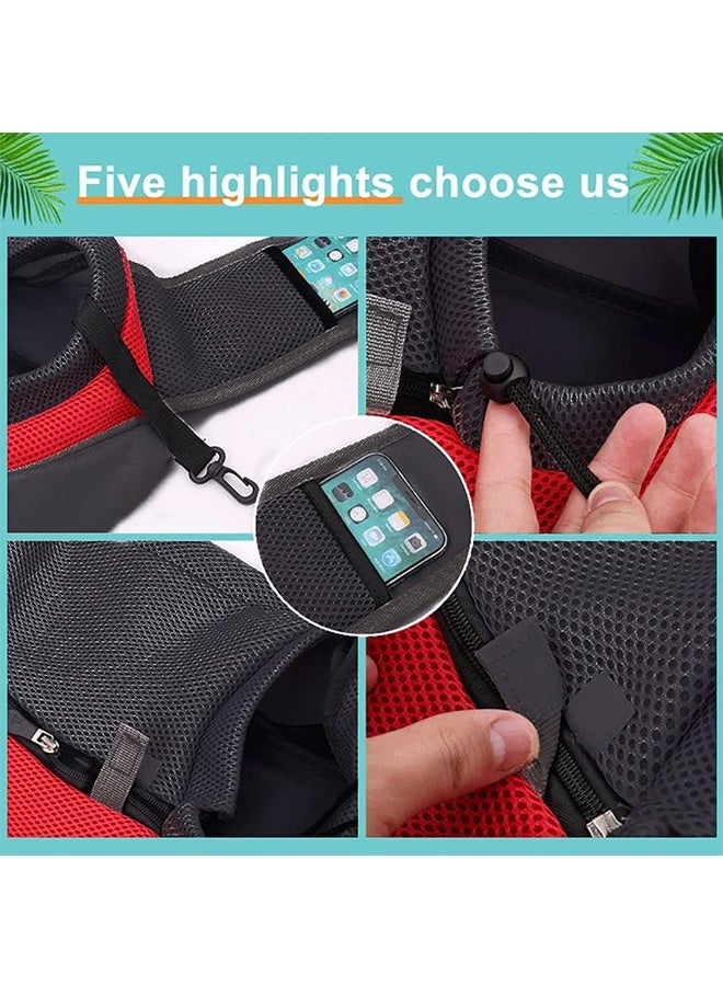 JCB CHIC Pet Carrier Backpack, Adjustable Pet Front Cat Dog Carrier Backpack Travel Bag, Easy-Fit for Traveling Hiking Camping for Small Medium Dogs Cats Puppies(L) - Image 4