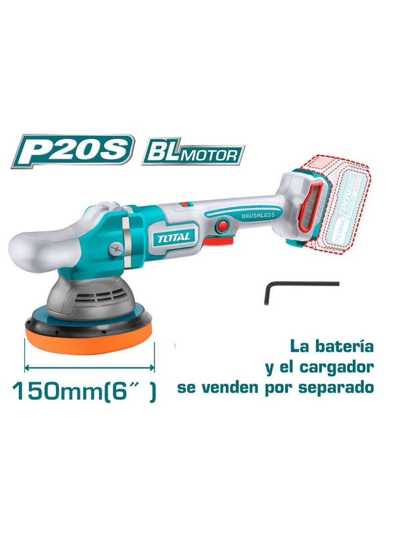 TOTAL 6-inch battery polishing gun without battery and charger - TAPLI2015 - Total - Image 2