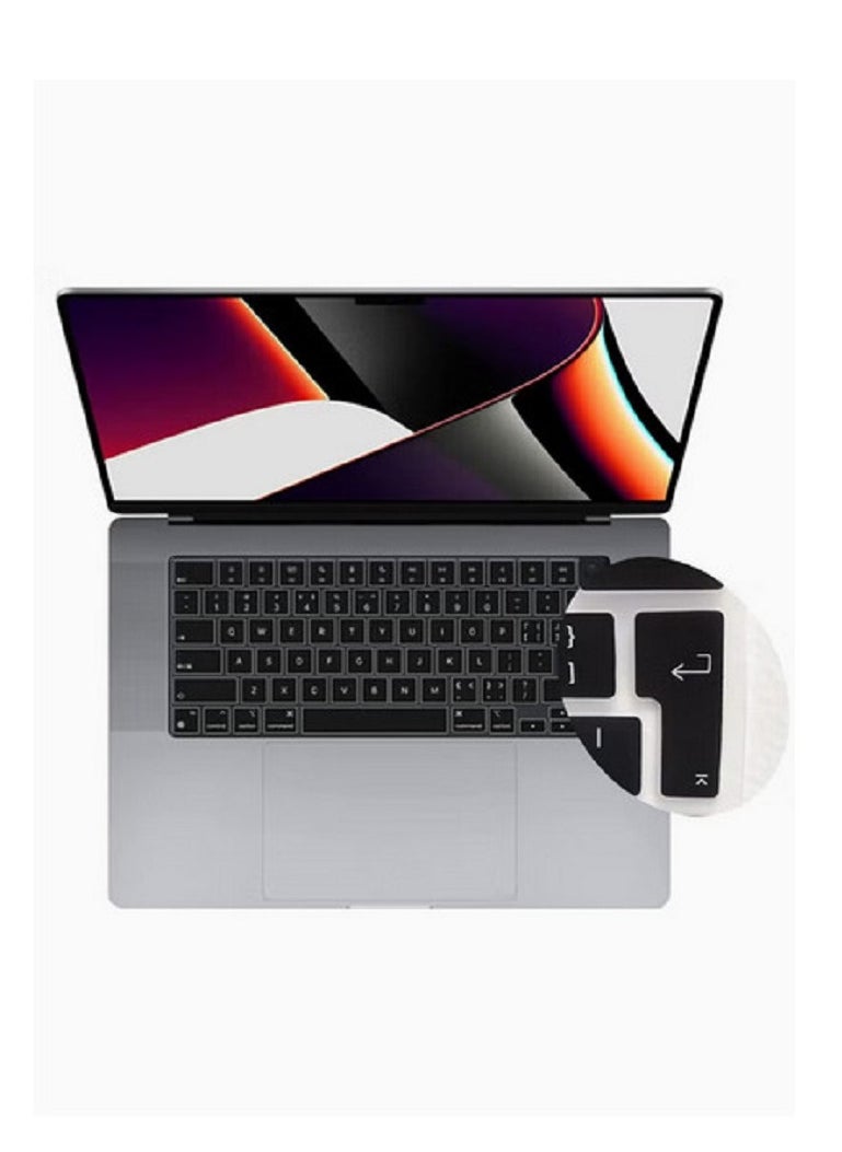 Ntech NTECH UK Layout Russian Keypad Cover Compatible for MacBook New Air 13.6 2022 M2 Chip Liquid Retina/MacBook Pro 14 inch 2022 M1 Pro/M1 Max A2442 and MacBook Pro 16 inch 2022 M1 Pro/M1 Max A2485 BlacK  - Image 2
