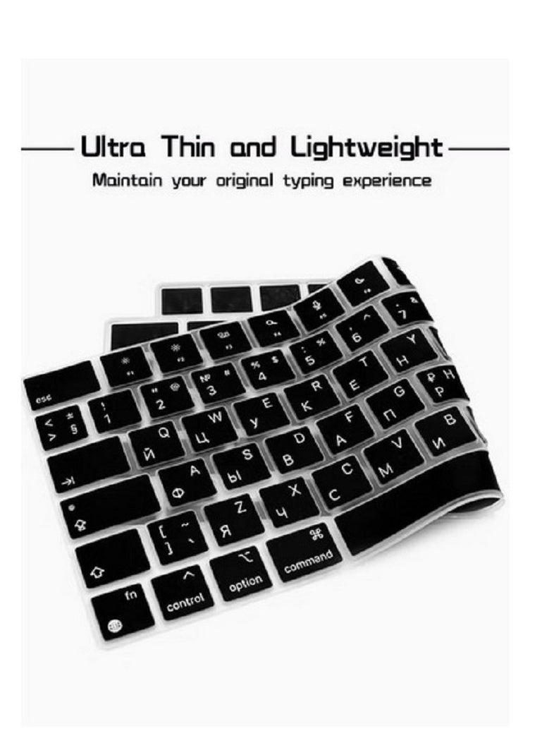 Ntech NTECH UK Layout Russian Keypad Cover Compatible for MacBook New Air 13.6 2022 M2 Chip Liquid Retina/MacBook Pro 14 inch 2022 M1 Pro/M1 Max A2442 and MacBook Pro 16 inch 2022 M1 Pro/M1 Max A2485 BlacK  - Image 5