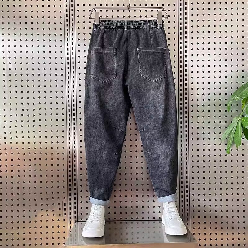 Unisex Classic Denim Jeans Loose Fit Daily Outdoor Wear - Image 4