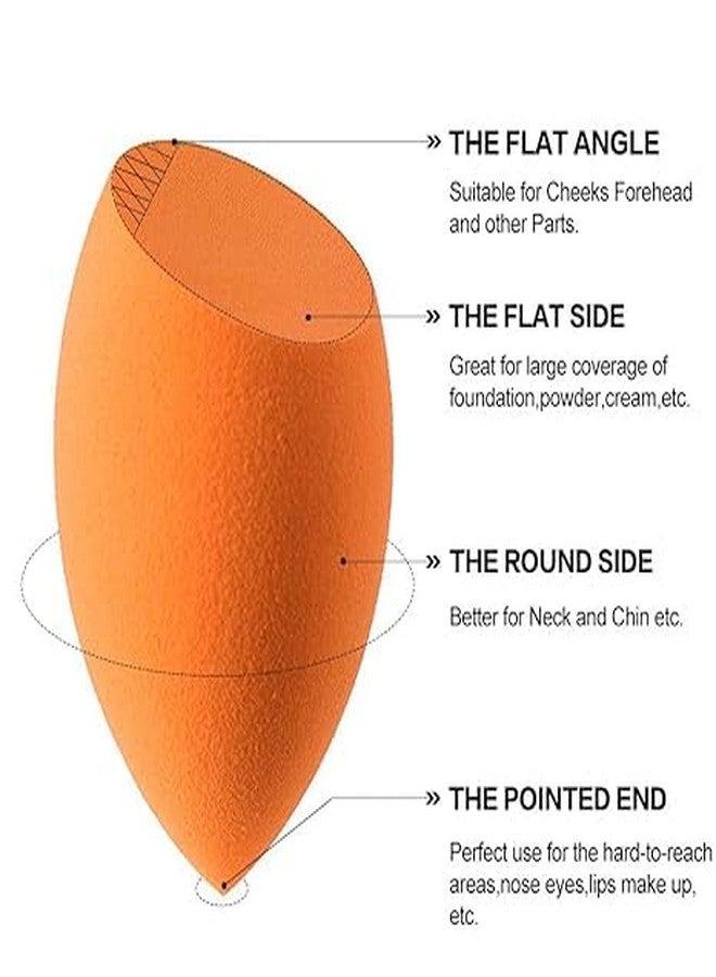 RINKIFY Beauty Blender Sponge - Latex-Free, Super Soft Makeup Sponge for Foundation, Liquid, Cream & Powder | Multicolor Applicator for Blending, Contour, Setting | Wet & Dry Use, Flawless Finish (CUT[PACK OF 6 ]) - Image 4