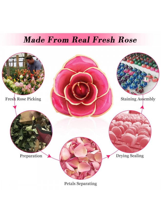 Ejoyous Ejoyous Gold Plated Rose, 24K Gold Dipped Real Rose Flower Lover Mom Wife Daughter Girl Friend, Present on Christmas, Mother's Day, Wedding Anniversary, Birthday, Proposal, Reward  - Image 2