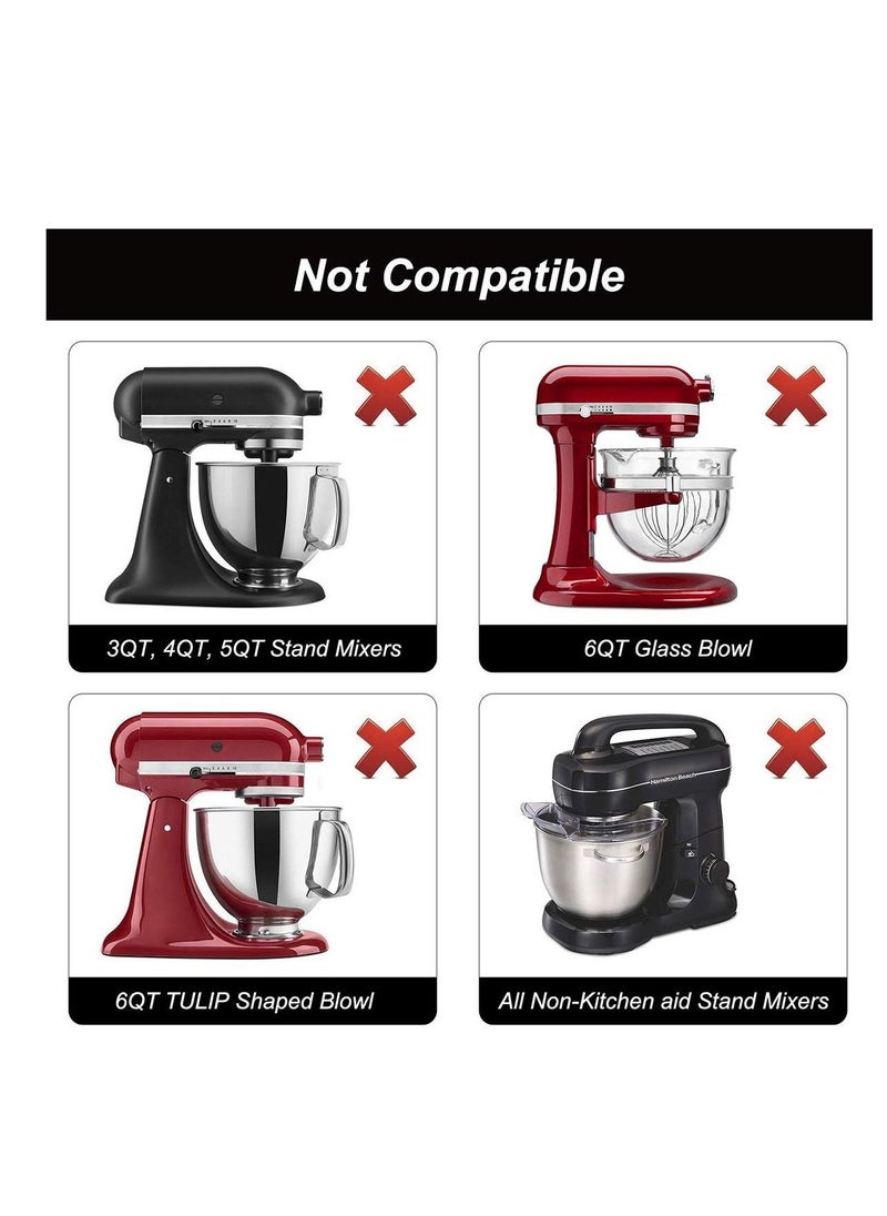 SYOSI Flex Edge Beater for KitchenAid Mixer 6 Quart Bowl-Lift Stand Mixer, Beater with Silicone Edge, Perfect 6 QT Bowl-Lift Stand Mixer Attachment, Mixer Accessory - Image 4