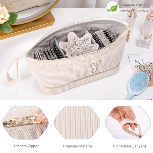 ELCUPA Initial Personalized Hair Dryer Case,Double-Layer Hair Tools Travel Carrying Case for Shark FlexStyle/SmoothStyle with Hair Dryer Bag - Hair Air Wrap Dryer Case Flat Curling Iron Travel Organizer - Image 5