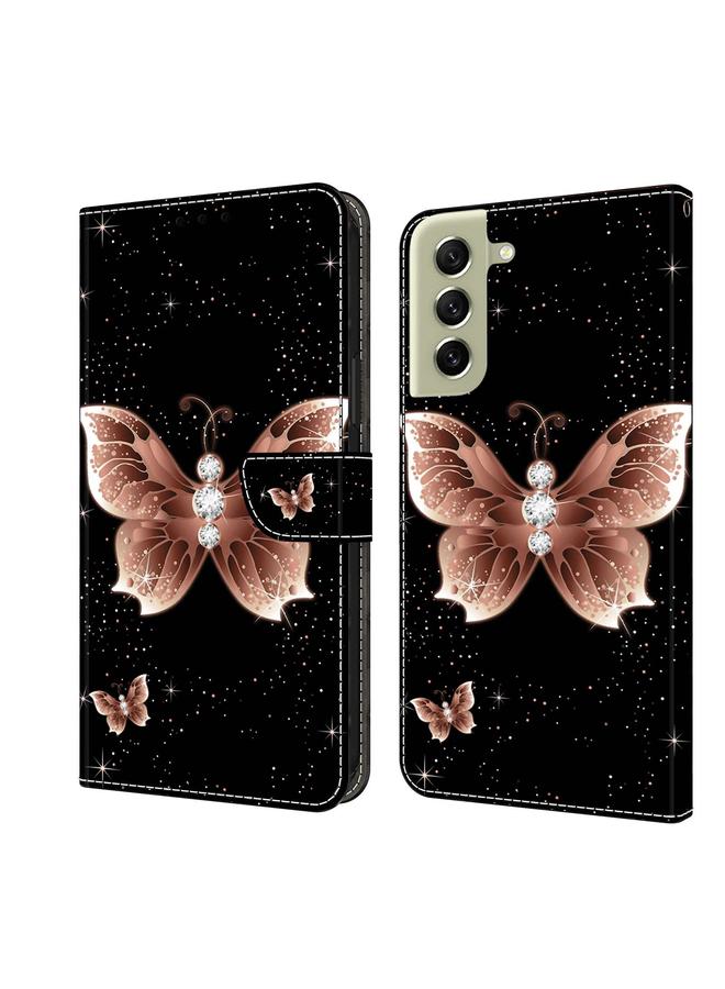 erorex Case For Samsung Galaxy S21 FE 5G Crystal 3D Shockproof Protective Leather Phone Case - Image 1