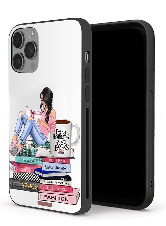 Tolwak Apple iPhone 14 Pro Protective Case Girl And Fashion Books Art - Image 1