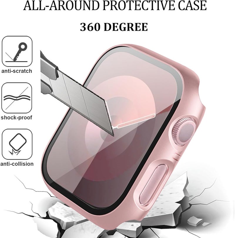 QCKANLJ 6-Pack Case Compatible with Apple Watch Series 11 10 42mm with Tempered Glass Screen Protector, QCKANLJ Ultra-Thin Hard PC Protective Face Cover Bumper for iWatch 11/10 42 mm - Image 3
