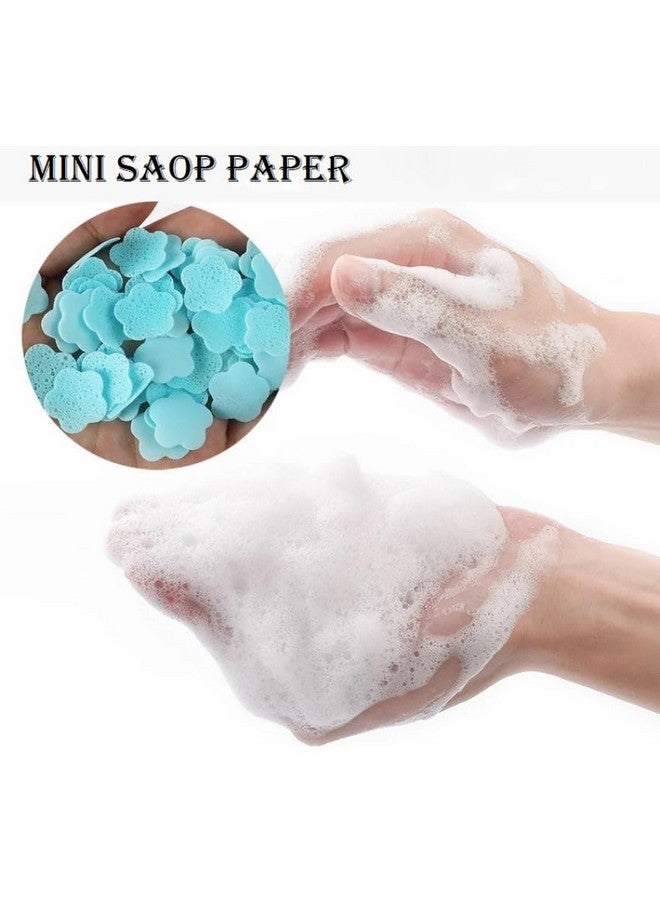 MINtile Paper Soap Strips for Travelling Essentials for Kids, Men & Women Dissolvable Soap Sheets for Hand Wash | Portable Flower Tube Petals Apple Shape Bottle Paper Soap (pack of 6) - Image 2