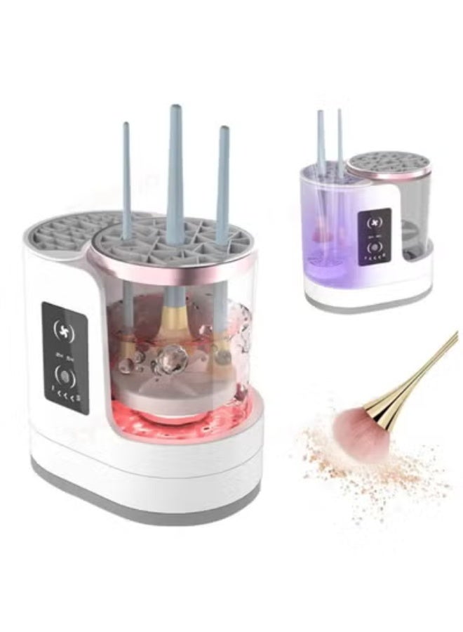 BOLREUS Electric Makeup Brush Cleaner Machine, 3 IN 1 Automatic Make up Brush Cleaner with Makeup Brush Dryer,Portable USB Deep Quick Cleaning Tools for All Size Makeup Brush Set, Blush Brush, Sponges - Image 3