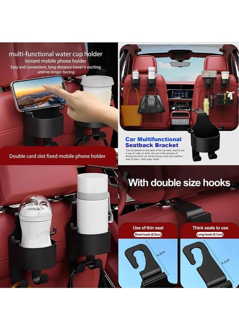 Loquat Multifunctional Hook for Car Seat Back 2 in 1 Car Seat Headrest Hook Car Back Hanging Mount Cup Storage - Image 4
