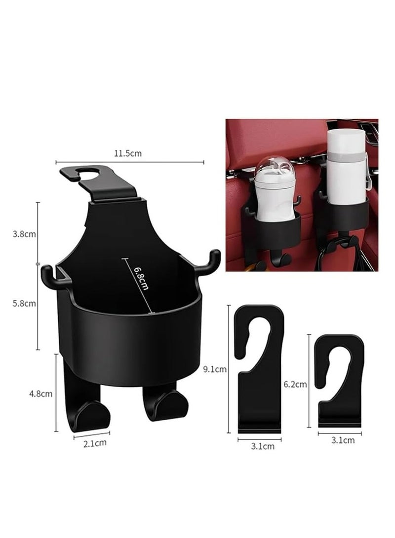 Loquat Multifunctional Hook for Car Seat Back 2 in 1 Car Seat Headrest Hook Car Back Hanging Mount Cup Storage - Image 2