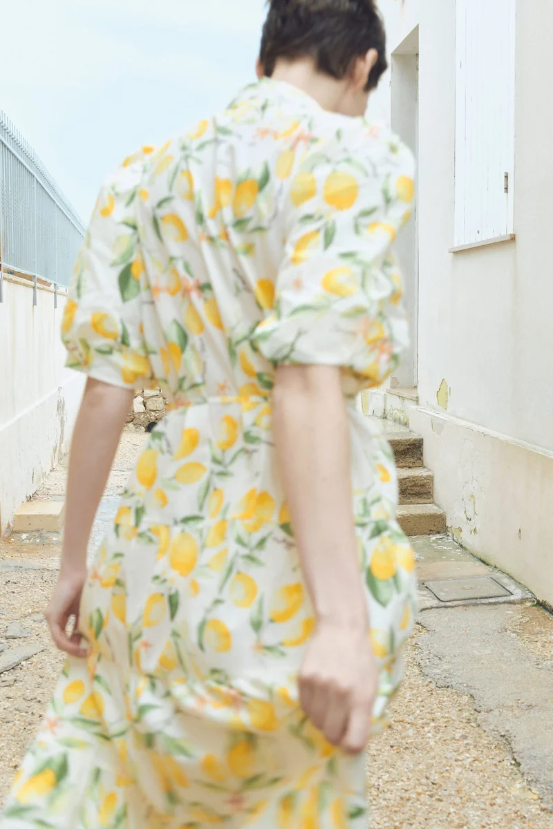 اتش اند ام Long cotton dress