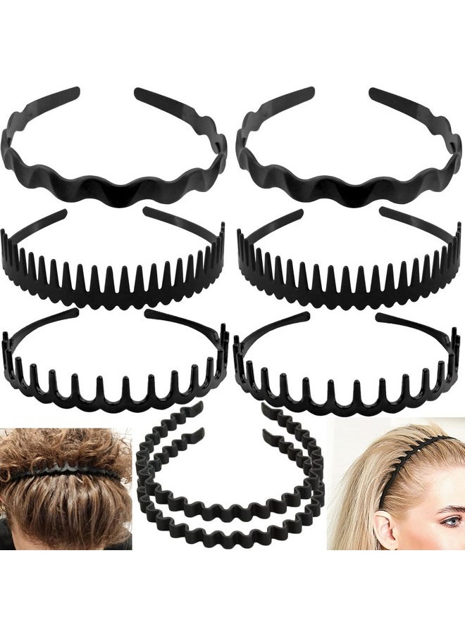 Apohi 8 Pcs Non Slip Fashion Effortless Plastic Headbands With Teeth Comb Skinny Hair Bands For Women Men Teen Girls (Matte Black) - pzsku/ZD7649AE356156A50D1FFZ/45/_/1696070745/fd480a75-7256-4856-b4c8-ff0f57d744ac