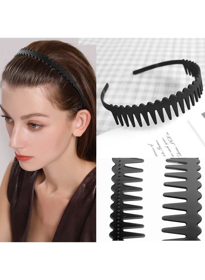 Apohi 8 Pcs Non Slip Fashion Effortless Plastic Headbands With Teeth Comb Skinny Hair Bands For Women Men Teen Girls (Matte Black) - pzsku/ZD7649AE356156A50D1FFZ/45/_/1696070752/b47e3aa2-7bce-4383-b013-4bd0d2b97830