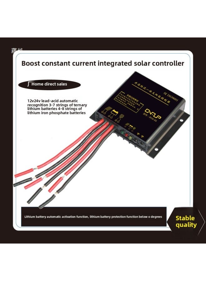 Boost Constant Current Street Light Solar Controller 12V24V10A Drive Integrated Light Control Time Control With Remote Control Function-Colour:11.1v10a Three-string Ternary Lithium Pure Light Control Mode Full Power 12.6 Volts  - Image 3