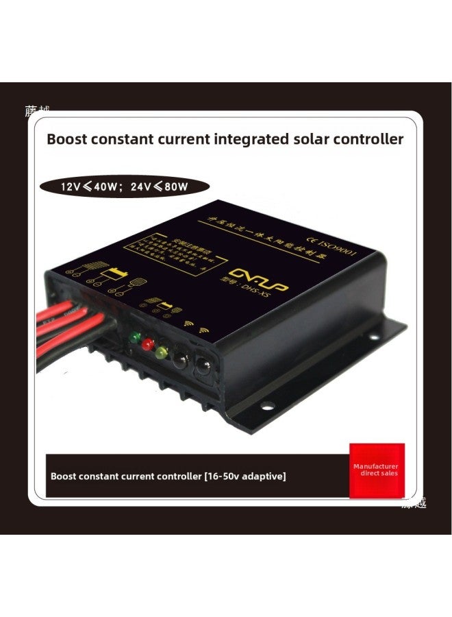Boost Constant Current Street Light Solar Controller 12V24V10A Drive Integrated Light Control Time Control With Remote Control Function-Colour:11.1v10a Three-string Ternary Lithium Pure Light Control Mode Full Power 12.6 Volts  - Image 2