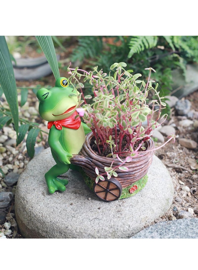 Generic Succulent Plant Pots, Frog Succulent Plant Pots/Plant Pots/Flower Pots/Bonsai Pots, Suitable For Herbs, Succulents, Cactus Pen Holders, Suitable For Diy Micro Landscape Home Decoration (Cart)  - Image 5