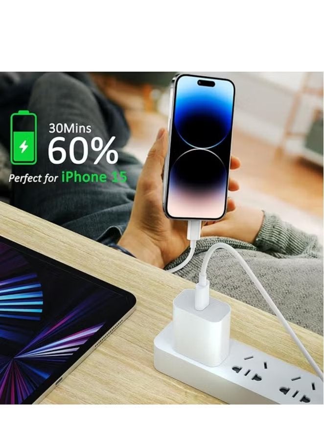 Phone Planet The original 60W Type C to Type C iPhone charging cable provides high quality charging for iPhone and iPad users for a great charging experience Designed for data syncing and efficient charging - Image 2