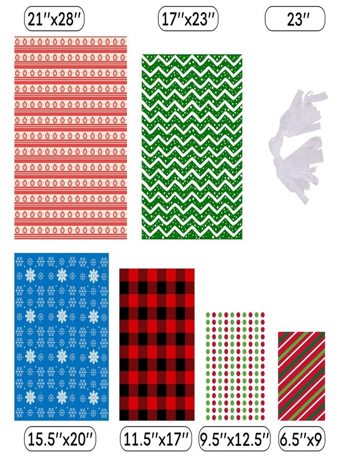 VIMUSFUN Christmas Drawstring Gift Bags 34pcs Assorted Wrapping Bags Upgraded Christmas Goodie Bags - Image 2