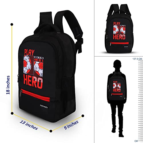 HYDER 35L Graphic Print Latest And Trendy Stylish Waterproof College/Casual/School Bag/Backpack For Kids, Boys, Girls, Men And Women | Best Bags For Everyday Use (Black) - Image 5