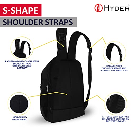 HYDER 35L Graphic Print Latest And Trendy Stylish Waterproof College/Casual/School Bag/Backpack For Kids, Boys, Girls, Men And Women | Best Bags For Everyday Use (Black) - Image 4