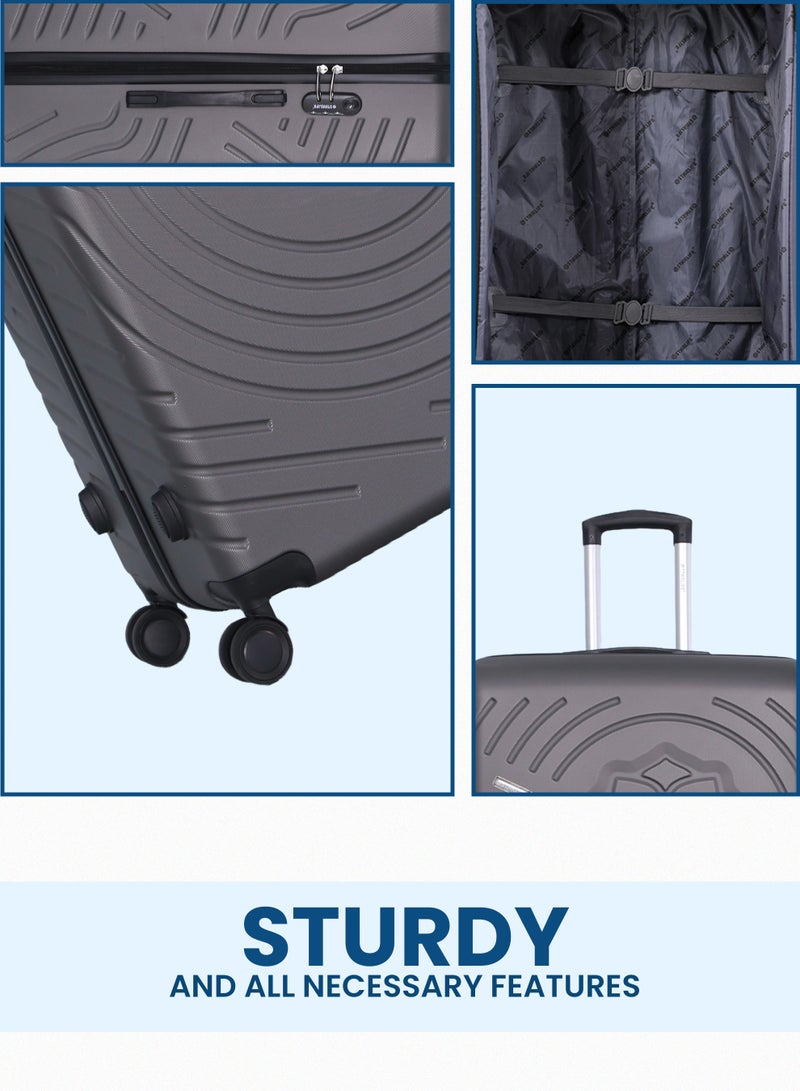 ستار لايف مجموعة حقائب سفر بعجلات من الجانب الصلب ABS مكونة من 3 قطع بعجلات دوارة مع قفل أرقام - Image 4