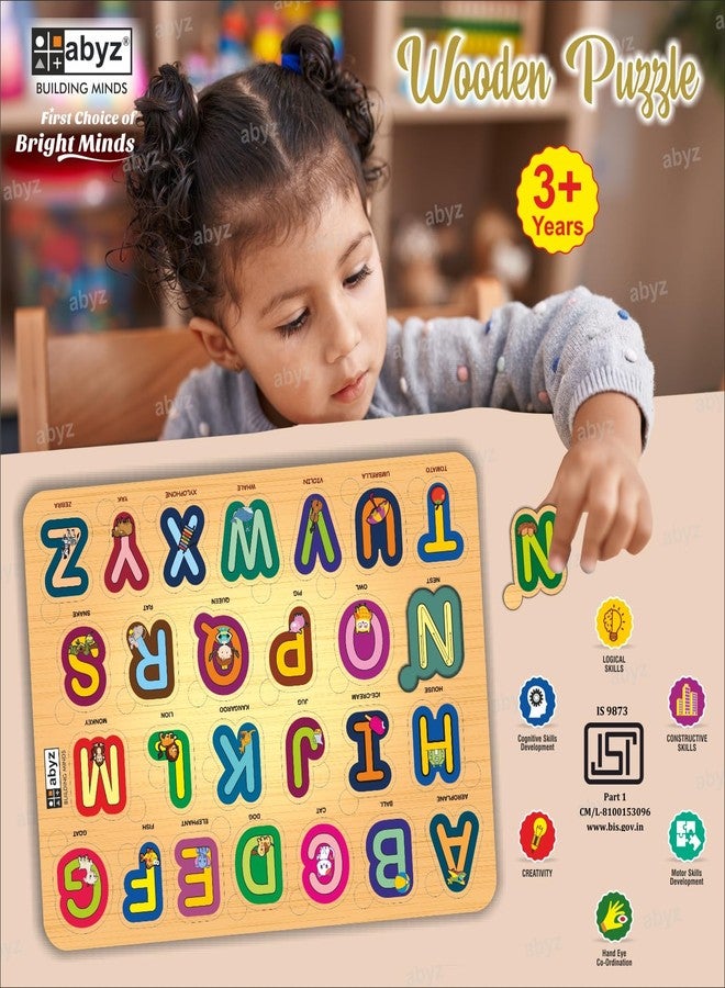 ABYZ Wooden Jigsaw Puzzle - Transport, School Elements, Numbers, Shapes, Human Body Parts, Alphabet Playset for Little Explorers - Pack of 6 | Birthday Gift for (2 Plus Years) Age Kids. - Image 4
