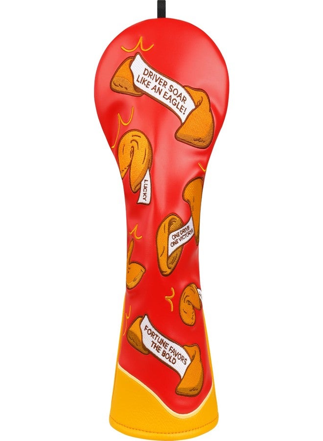 LZFAN Golf Club Head Cover Golf Head Cover Driver Headcover Fairway Wood Headcover Hybrid Club Head Cover Heavy Embroidered Pizza (Fortune Cookies for Driver) - Image 1