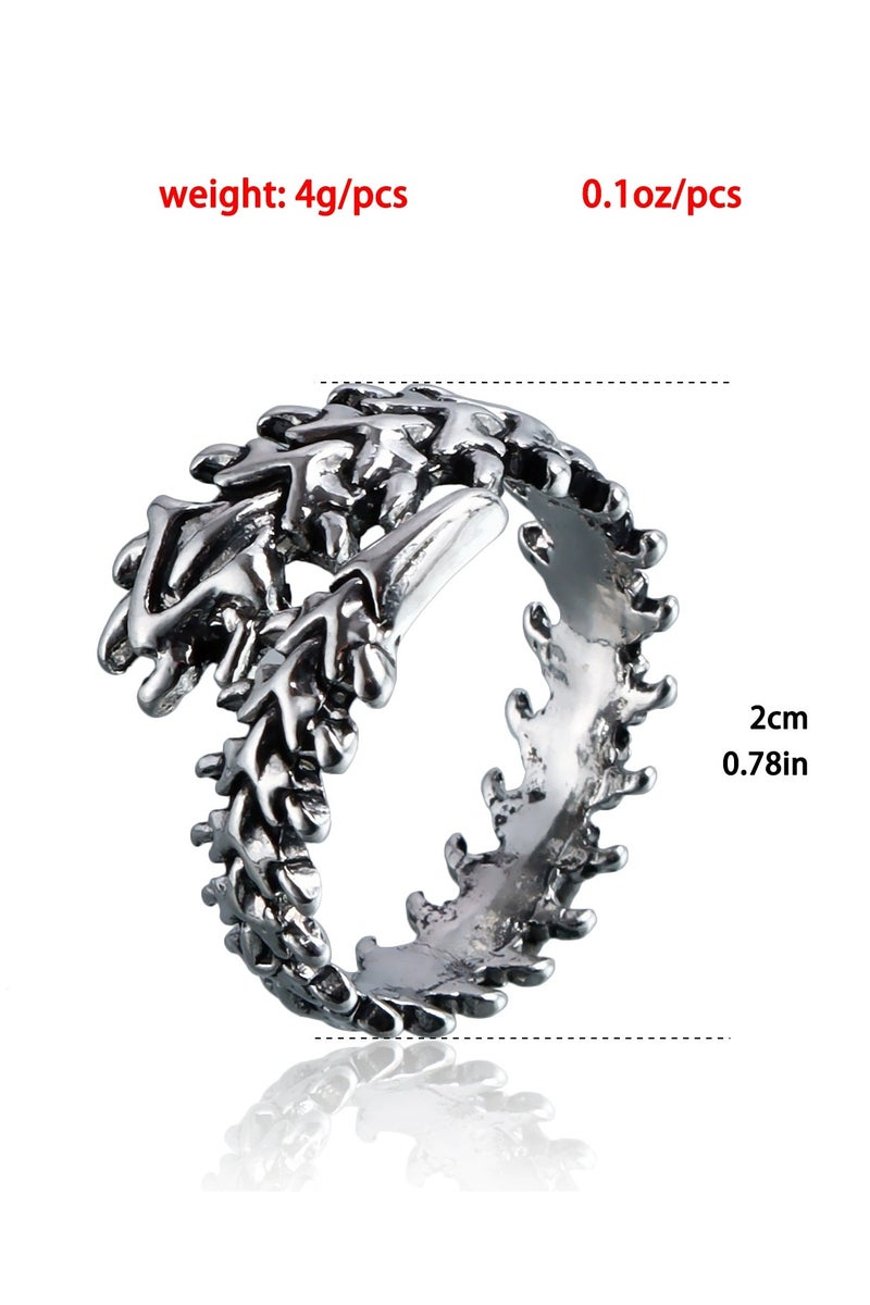 Goolsky Retro Spine Bone Ring | Adjustable Gothic Skeleton Jewelry | Vintage Punk Style for Women & Men  - Image 2