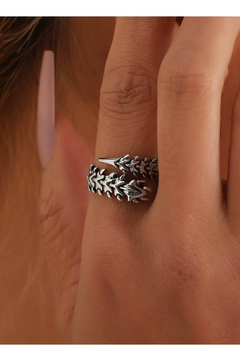 Goolsky Retro Spine Bone Ring | Adjustable Gothic Skeleton Jewelry | Vintage Punk Style for Women & Men  - Image 3