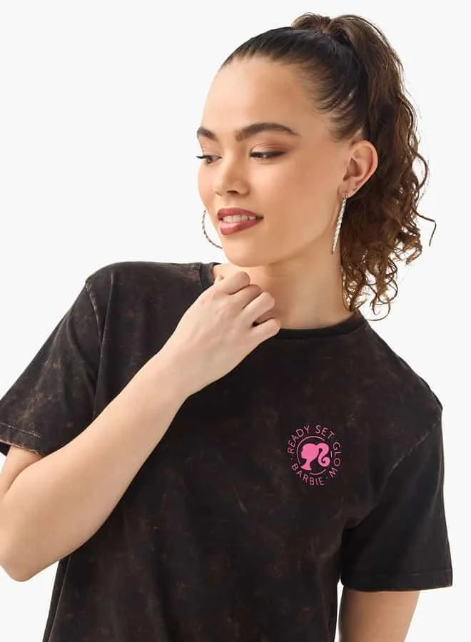 SP Characters Barbie Print Crop T-shirt