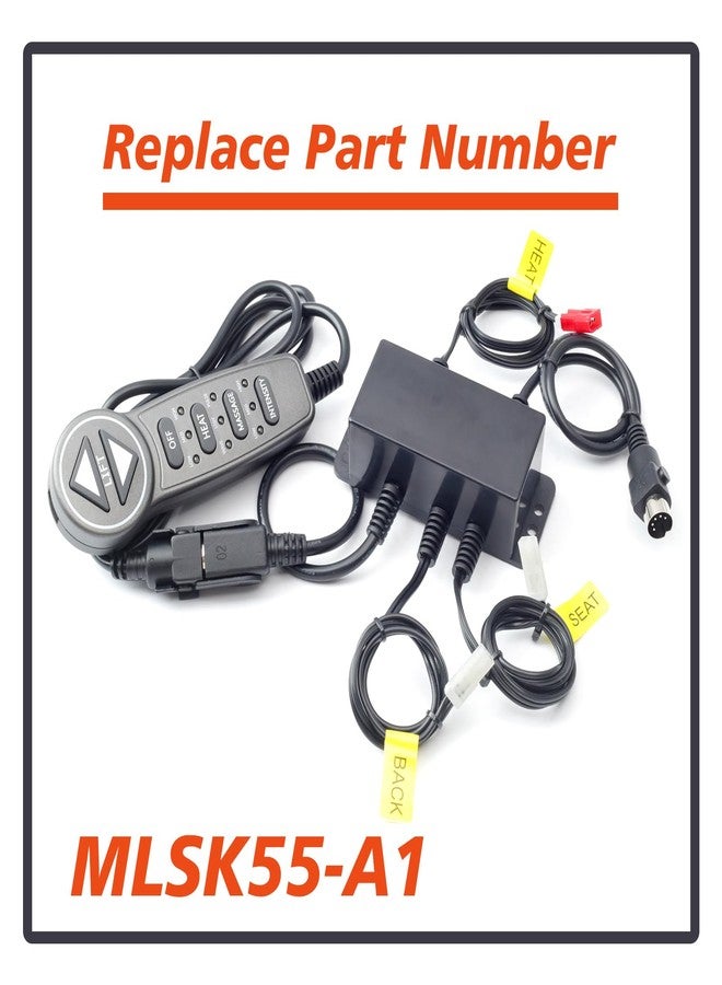 Mhrxusd MLSK55- A1 Lift Chair Prong Hand Control Remote with USB 6 Function Keys 5 Pin(Male Plug) and Junction Box Replacement for Catnapper for Okin for Mulin for Dewert for Limoss for Kaidi - Image 4