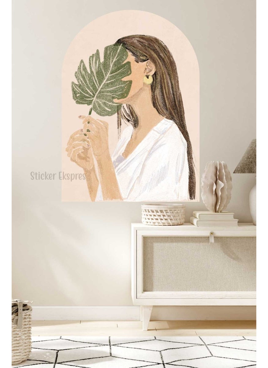 Sticker Express Bohemian Woman and Leaf Arch Wall Sticker - pzsku/ZD7650FA1DEC1D2BA99BFZ/45/_/1729938301/bcccedb4-8bd9-4625-8c60-8d4aea18152a