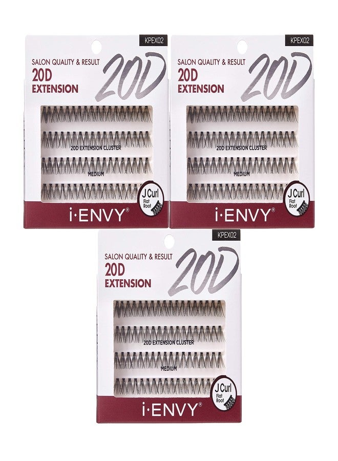 i.Envy i-ENVY 20D Extension Cluster Individual Lashes (Medium, 3 PACK) - Image 1