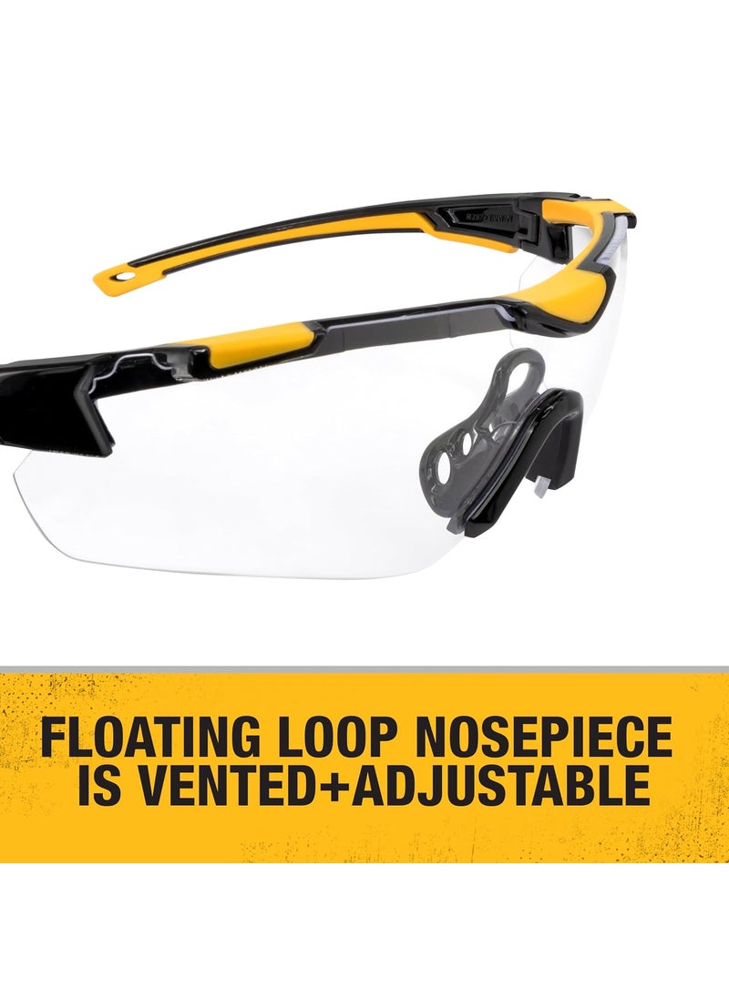DEWALT - DEWALT DPG110 Chisel Unisex TrimFit Half Frame Protective Eyewear Black Frame Clear Lens - Image 1