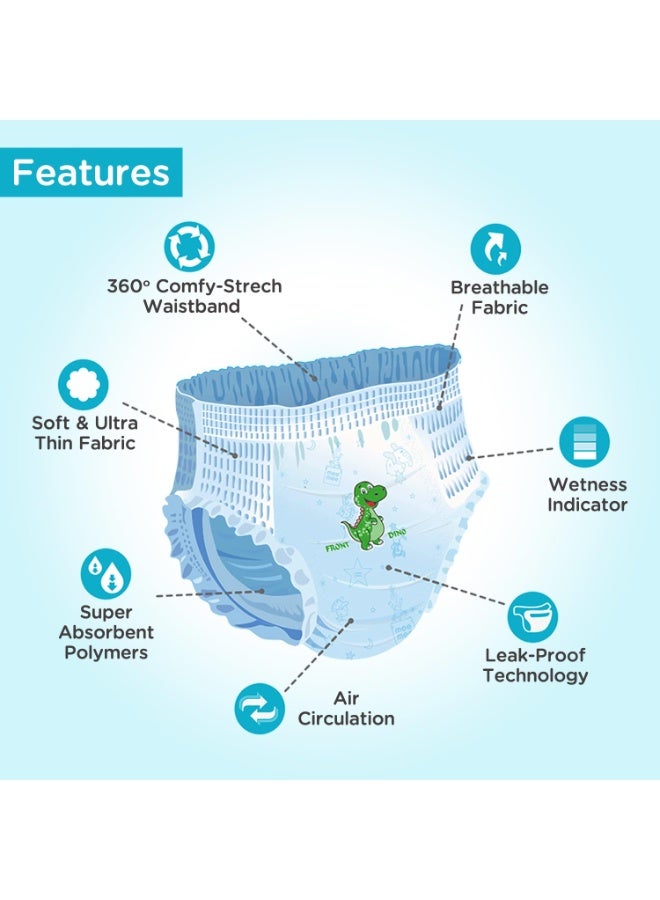 Mee Mee Breathable Premium Small (S) size Baby Diaper Pants with Wetness Indicator and Leak-Proof Edges, Protection upto 12-hrs 64 Pieces, S Size - Image 4